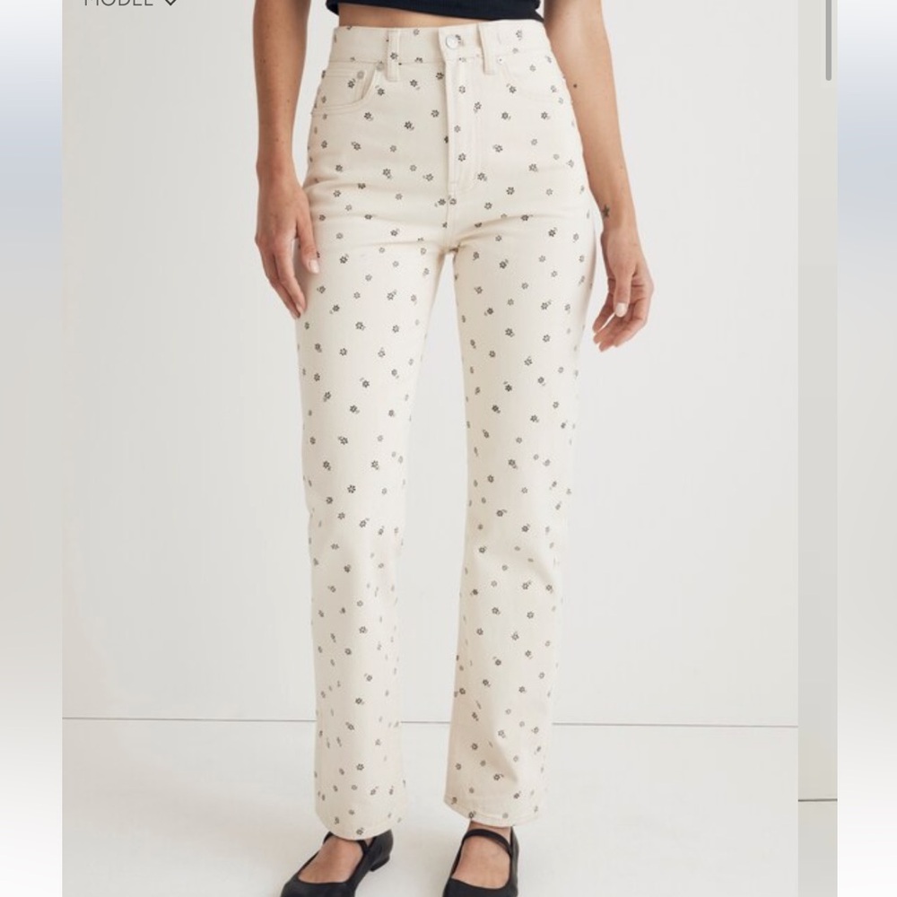 Madewell The '90s Straight Jean in Daisy Drizzle size 28